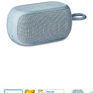 onn small rugged speaker with bluetooth wireless Technology.blue