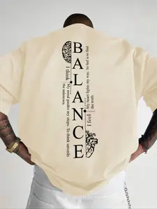 Men's Regular Fit Graphic Print Round Neck Tee, Street Fashion Casual Short Sleeve T-shirt for Daily Wear, Men's Summer Clothes