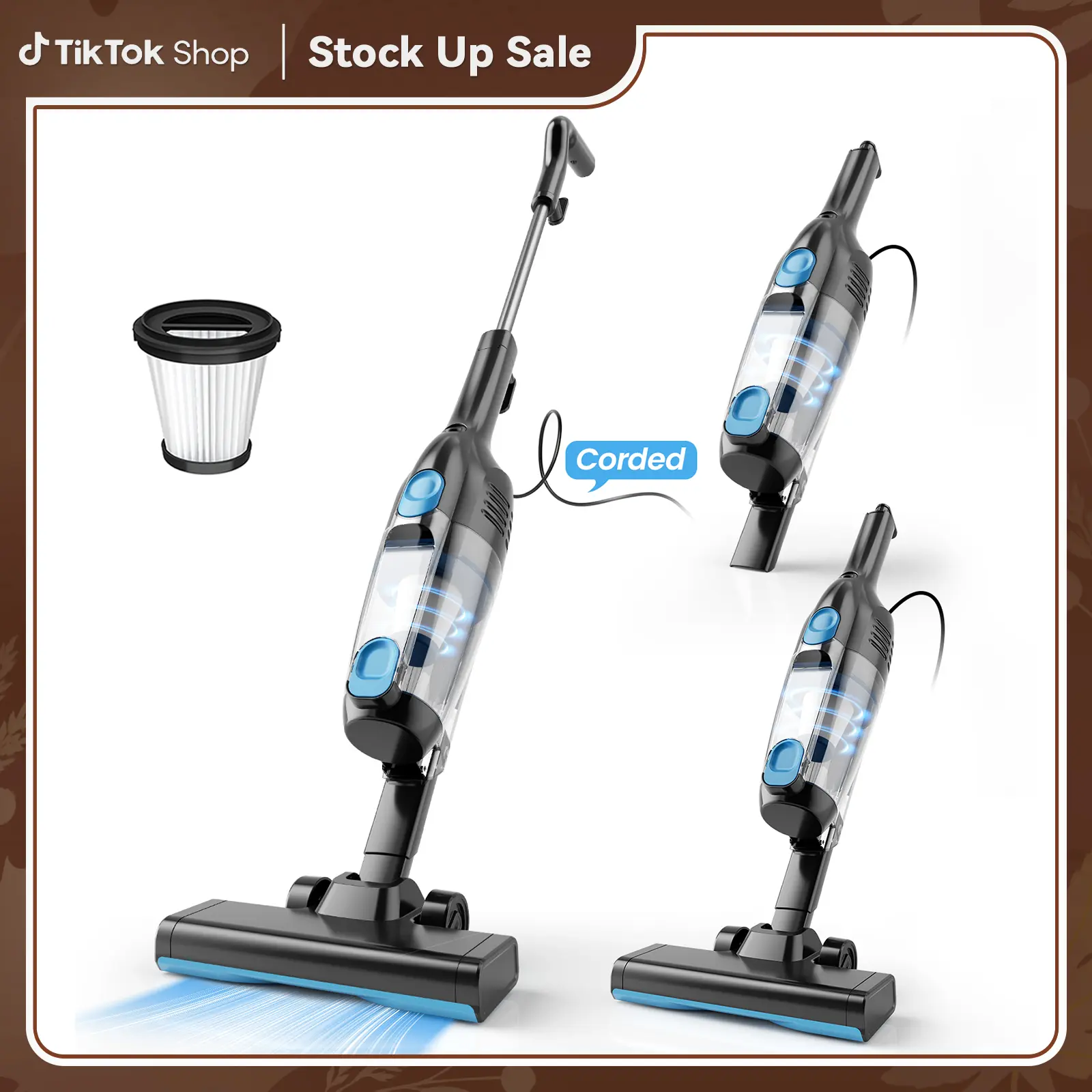 INSE R6X Corded Stick Vacuum, 15KPa Suction with 600W Motor, Ultra-Lightweight Bagless Upright Vacuum with Handheld for Home Hard Floor Hardwood Floor Pet Hair Car Cleaning home cleaning tools home appliances pet lovers home essentials #tiktokshopstockup