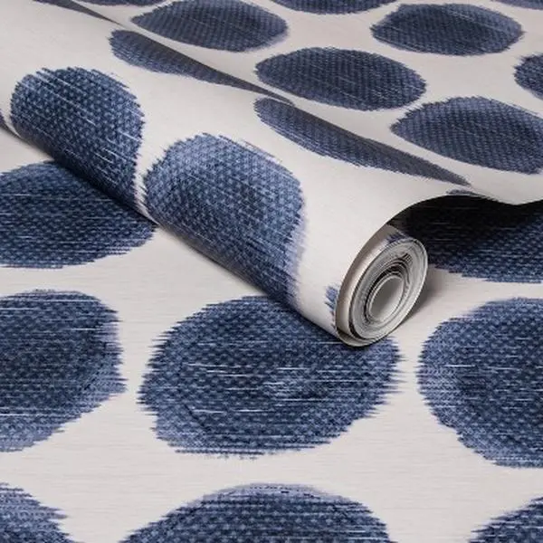 Peel and Stick Wallpaper, Opalhouse Blue Textile Dot Temporary Wallpaper, 198 x 20 Inches