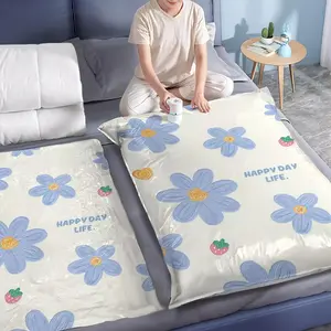 Vacuum Compression Storage Bag, 6 Counts Sealed Storage Home Container for Clothes, Blankets, Shirts, Household Space Saving Organizer for Dorm, Closet, Wardrobe