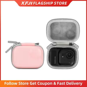 XFJI Mini Camera Case for Insta360 GO Ultra Portable Travel Carrying Case PU Hard Storage Bag Organizer Case Accessories