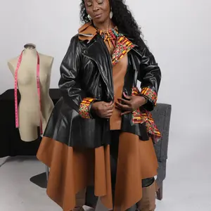 Ankara Leather Jacket