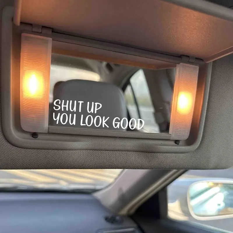 Car Sticker for Window Mirror Decor, Letter Pattern Sticker, Self-adhesive Text Car Sticker, Car Accessories