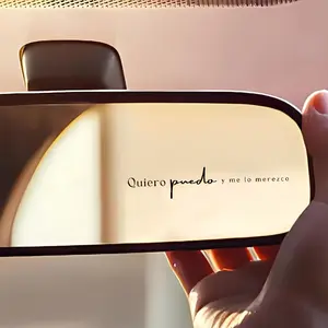 3PCS/SET Spanish Lover/Motivational Enthusiast Exclusive Motivational Sticker, Suitable for Car Rearview Mirror/ Handwritten Spanish Decal, Inject a "Spanish Motivational Gentle Practitioner" Exclusive Identity into Your Journey, Stickers For Cars