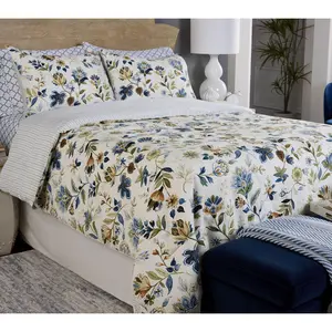 Home Reflection Reversible Jacobean Floral Comforter Set- Full Home Reflection Reversible Jacobean Floral Comforter Set- Full