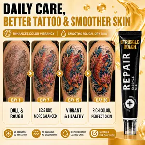 StruggleRoach 20ml Tattoo Aftercare Essence Gel Tube - Non-Sticky, Transparent Texture, Hydrating Care, Prevents Fading, Accelerates Healing, Relieves Dryness & Itching, Cleansing Tattoo Balm