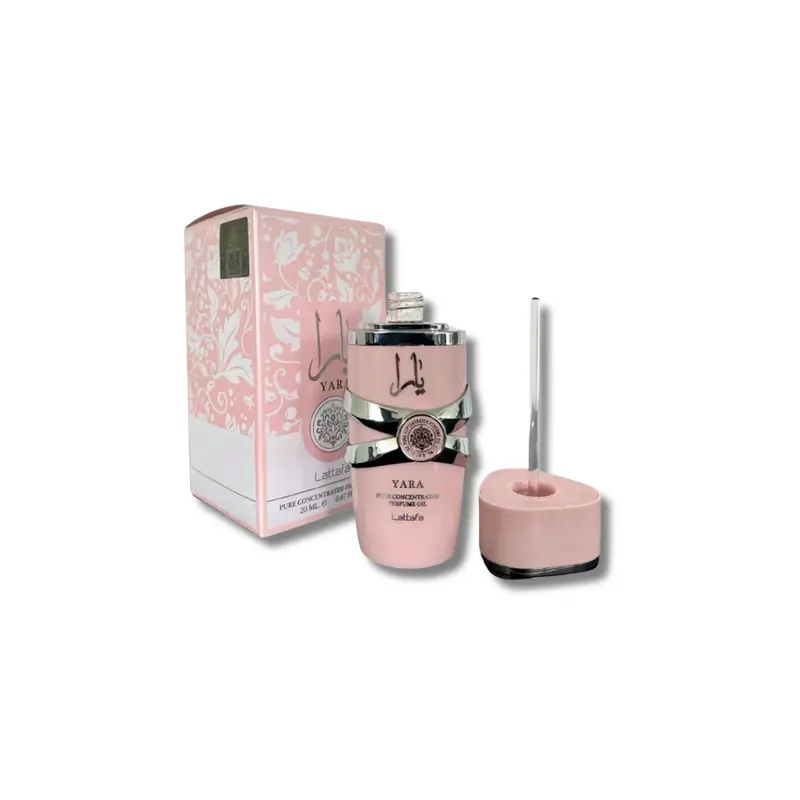 Lattafa Yara Women's Regular Edition Pure Concentrated Liquid Perfume Oil (0.67 fl oz) - Deep Floral Fragrance for Women, Adults, with Orchid & Heliotrope Top, Gourmand Accord Middle, Warm Musk, Sandalwood Base, Amber Vanilla, Long-Lasting Rich Aroma