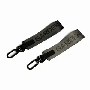 Garden Alchemy Flight Tag Keychain Durable Jacquard Strap with Tiger Debossed Silicon End Heavy Duty Hardware for Keys Backpack or Bag