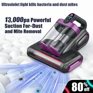 Mattress Vacuum Cleaner with UV-C Lamp & LED Display 13kPa Suction Brushless Motor HEPA Filter for Beds Sofas