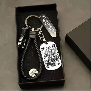 Ninja Keychain, Titanium Steel Pendant, Unisex Car Key Waist Ring