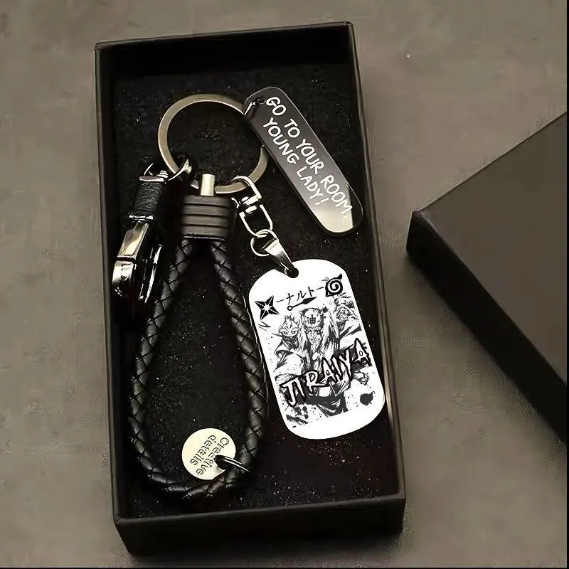 Ninja Keychain, Titanium Steel Pendant, Unisex Car Key Waist Ring