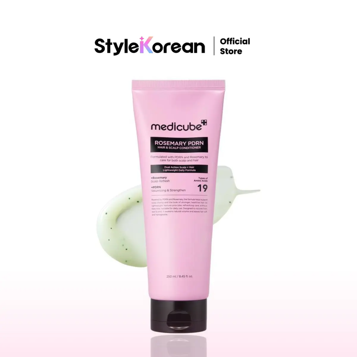 [MEDICUBE] Rosemary PDRN Hair&Scalp Conditioner 250ml to Strand Nourishing Conditioner, Moisturizing Hair Conditioner for Scalp & Dry Hair Care, Rosemary PDRN Formula, 8.45 fl oz