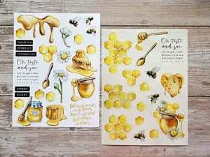 "Honey" Scripture Sticker Sheets for Bible Journaling, DIY Scrapbooking & Stamping, Decorative Stickers