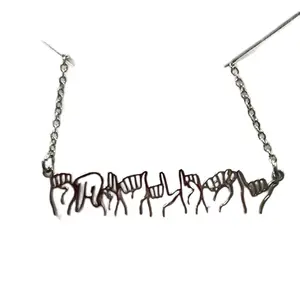 Custom (EQUALITY) ASL Necklace  Gold or Silver