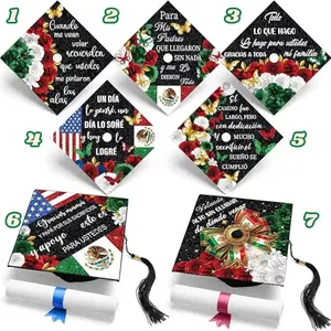 Mexico Graduation Cap Topper Sticker Latino Inspired Cap Topper Card Stock for Mexican Graduation Hat Accessories