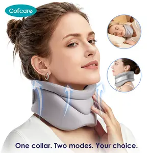 COFCARE&BABAKA Ice Silk Memory Foam  Breathable Neck Brace for Pain Relief - 2-in-1 High Elasticity Cooling Cervical Collar & Neck Stretcher, Comfortable Support for Sleeping, Office, Summer