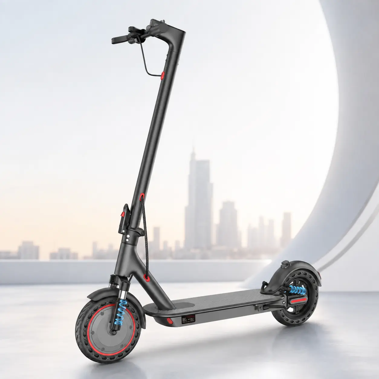 500W Electric Scooter for Adults, 22MPH Max Speed, 42V 10.5Ah Battery, 22-Mile Range, Dual Suspension, 10-Inch Commuter E-Scooter