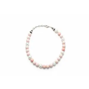Pink Conch with Freshwater Pearl or Silver Pearl Choker