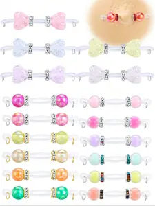 6Pcs Fake Nipple Piercing Adjustable Fake Nipple Rings Non-Piercing Heart Body Nipple Jewelry Non Piercing Body Jewelry Clips For Women Gift, High Quality Jewelry