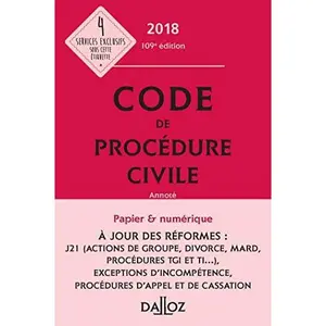 USED-Code de procédure civile 2018, annoté - 109e éd. by ** (Paperback)
