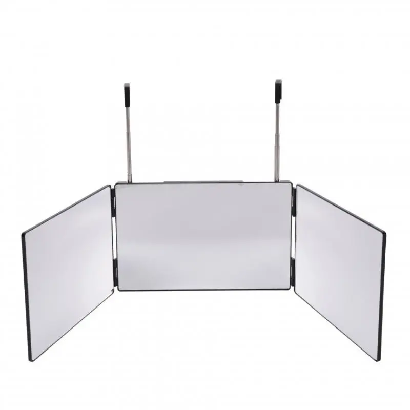 Hanging Foldable Mirror, 1 Piece Three-sided Folding HD Door Back Hanging Makeup Mirror For Men Women