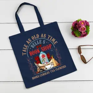 Tale As Old Time Belle's Book Shop Tote Bag, Vintage Tale As Old As Time Bag, Book Lover Tote Bag, Princess Tote Bag, Belle Tote Bag #1097