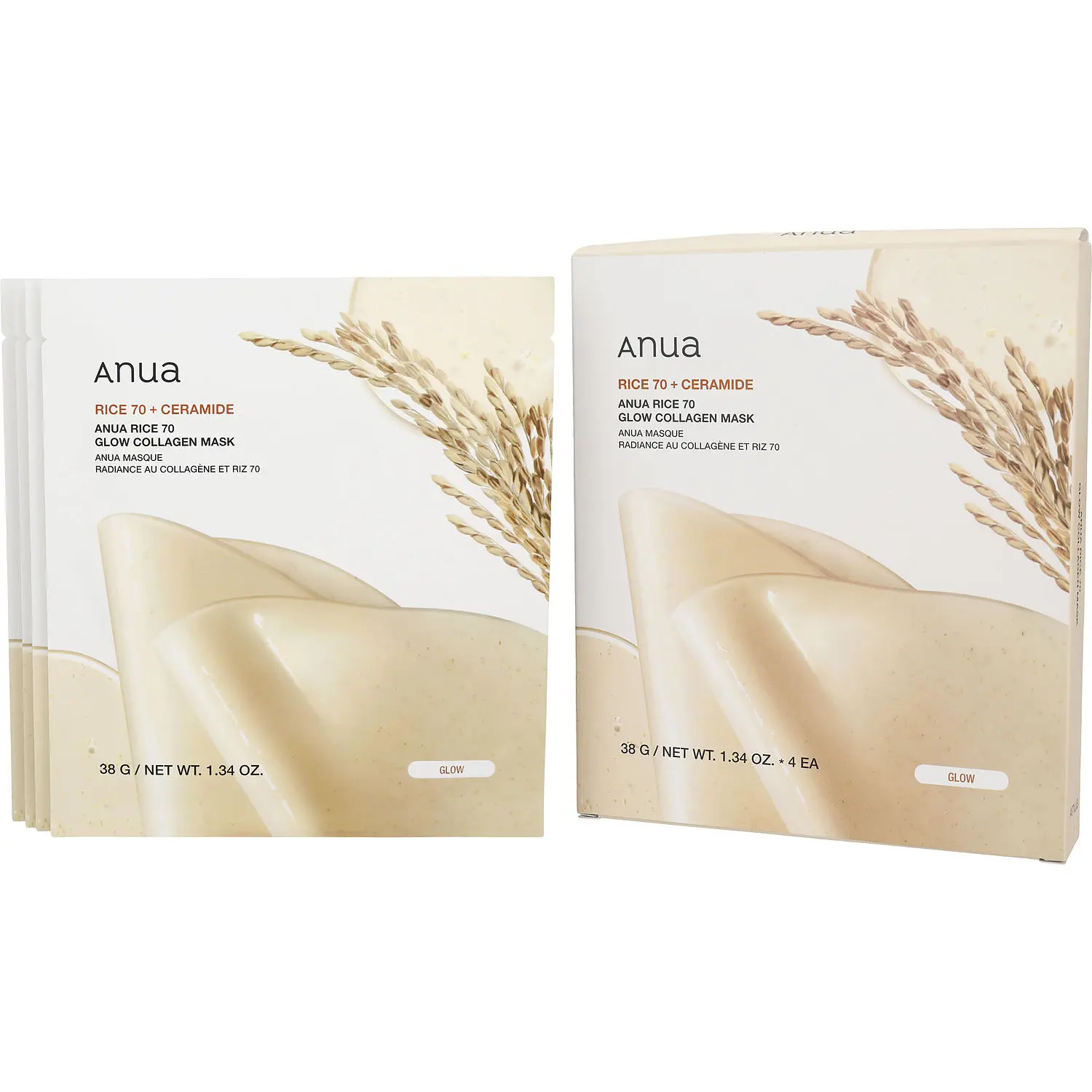 Anua By Anua Rice 70 Glow Collagen Mask For Women
