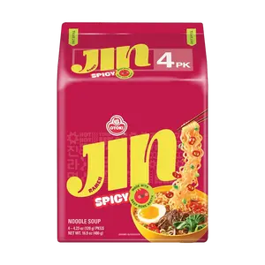 OTTOGI Korean JIN Ramen Spicy 4 Pack 16.9 oz Popular Instant Noodles