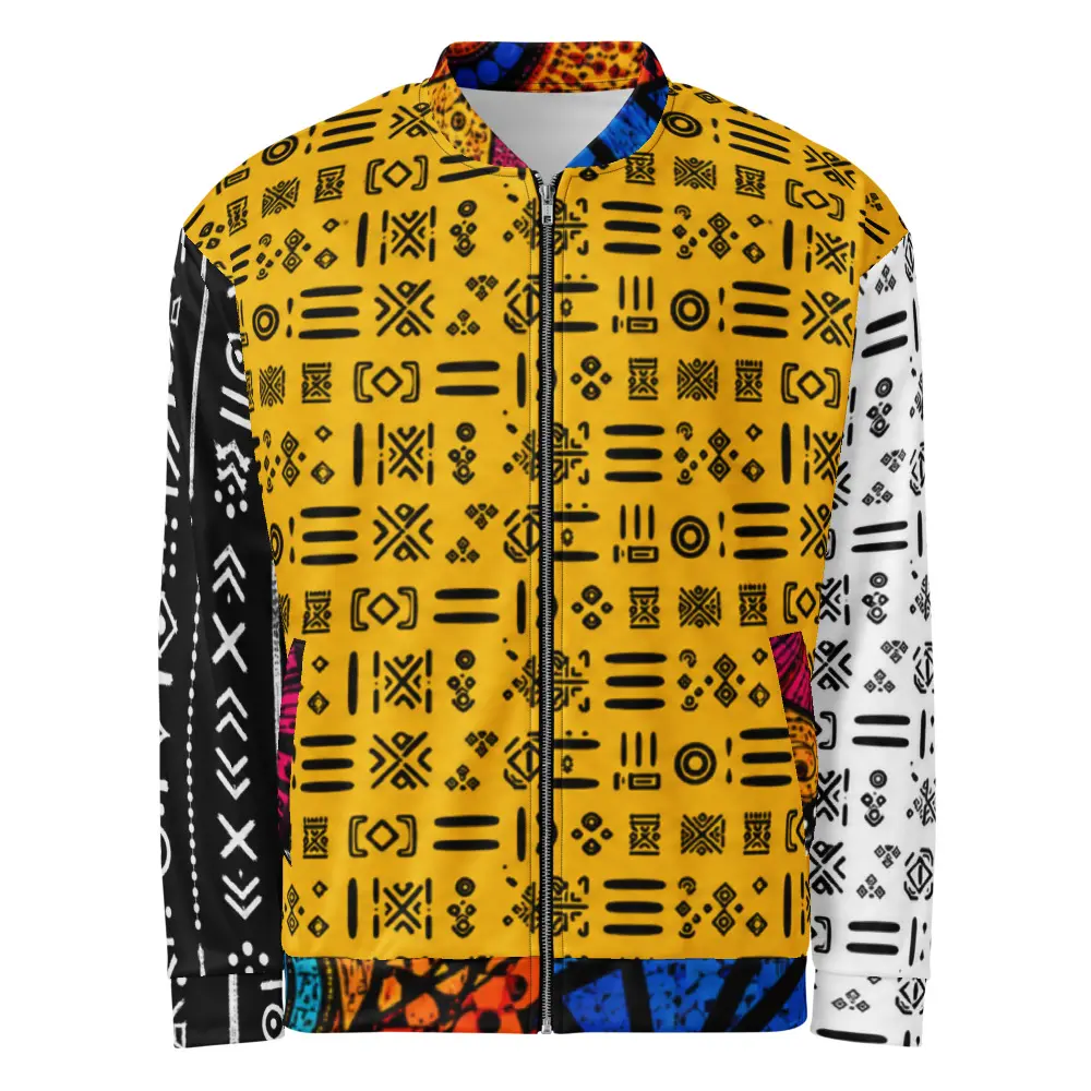 Nova District Mosaic Fusion Bomber Jacket