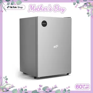 Upstreman mini fridges 2.5 Cu.Ft Sleek Stainless Steel Mini Fridge Energy Star Certified Adjustable Temperature Thermostat Reversible Door Compact pink Refrigerator for Office Bedroom Dorm CR26 College Outdoor Portable Freezer beverage cooler beer black t