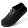 Men's Polyester Minimalist Pull-On Round Toe Loafers - Lightweight, Comfortable, Non-Slip Work & Safety Footwear, Wear-Resistant Summer Shoes
