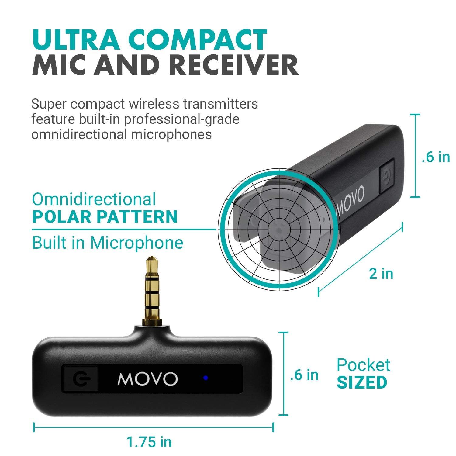 Movo - Wireless Mini | Colorful Lavalier Microphone System for Cameras | Audio Capture Kit with 164ft Range, Omnidirectional, Long Battery Life Movo - Wireless Mini | Colorful Lavalier Microphone System for Cameras | Audio Capture Kit with 164ft Range, Omnidirectional, Long Battery Life