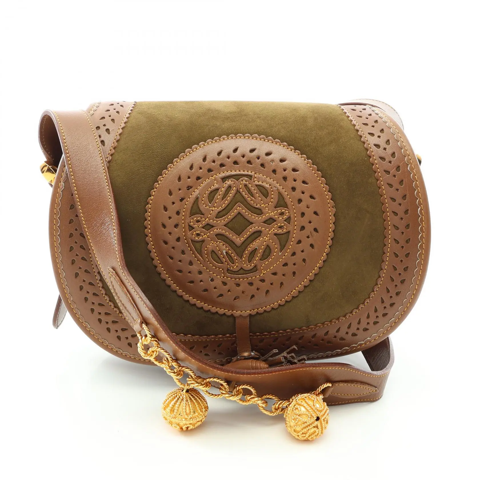 Pre-owned Loewe Suede Shoulder Bags Sevilla Collection Leather Shoulder Bag