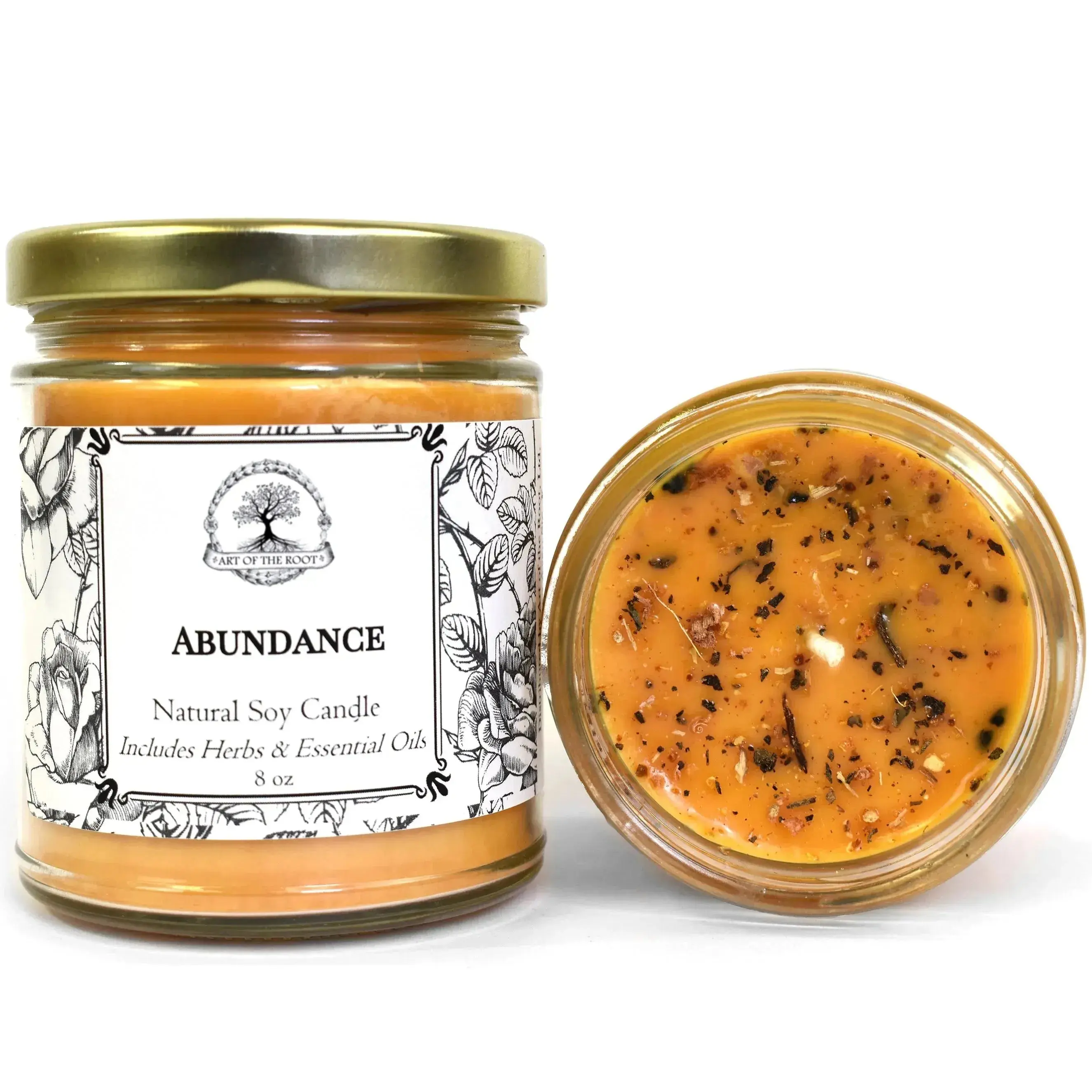 Abundance Soy Spell Candle for Prosperity, Love, Success & Money