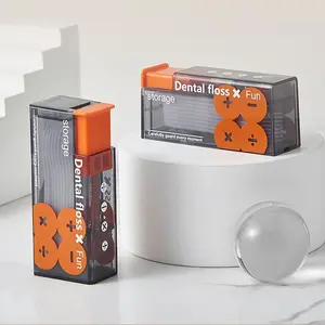 Refillable Dental Floss Picks Dispenser, Travel Storage Box Included, Contains 20 Disposable Floss Picks for Adult Teeth Cleaning