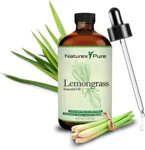 Naturex Pure Lemongrass Essential Oil | Steam Distilled Best for Aromatherapy
