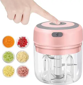 Electric Mini Vegetable Chopper, Food Chopper, Garlic Slicer Veggie, Salad, Lettuce, Onion, Chili Crusher, Tomato Dicer Chopper Cutter & Ginger Meat Mincer for Kitchen, Portable USB Chopper (250ML) wireless processor outdoorfun