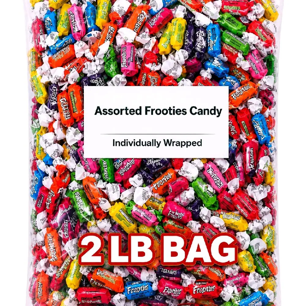 Tootsie Roll Frooties Chewy Candy, 2 Lbs. Large Pack - Cherry Flavor Gummies, Mixed Gummy Variety, Strawberry Lemon Treats, Gluten & Peanut Free Snacks for Piñata, Baby Shower,summerwins