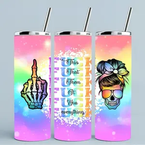 F this | 20oz Skinny sublimation tumbler transfer print out (TRANSFER ONLY, NOT A FINISHED TUMBLER) Drinkware