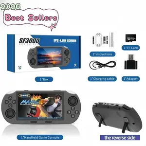 Sf3000 Retro Game Console 64GB, 4.5-Inch IPS HD Screen, Compact Handheld Video Game Machine, Vintage Games, Perfect Gift for Kids