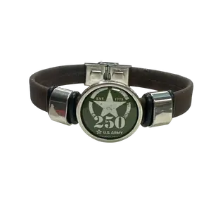 Limited Edition Unisex Brown Army Cork Bracelet - 250th Anniversary Collection |  Made in the USA | Officially Licensed
