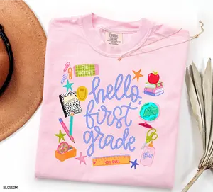 Hello Grade Comfort Colors T-Shirt - Grades Pre-K to 5th Grade!
