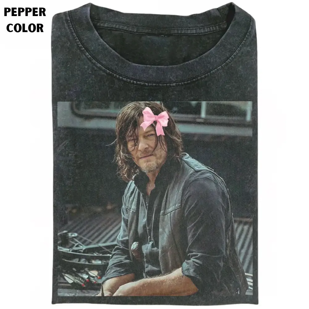 Norman Reedus Shirt, The Walking Dead T-shirt, Movie Character Tee, Graphic Shirt for Men, Unisex Fashion, Casual Streetwear, Hoodie, Smoking T-shirt, Pop Culture Apparel, Gift for Men, Gift for Women, Crew Neck T-shirt, Trending T-shirt