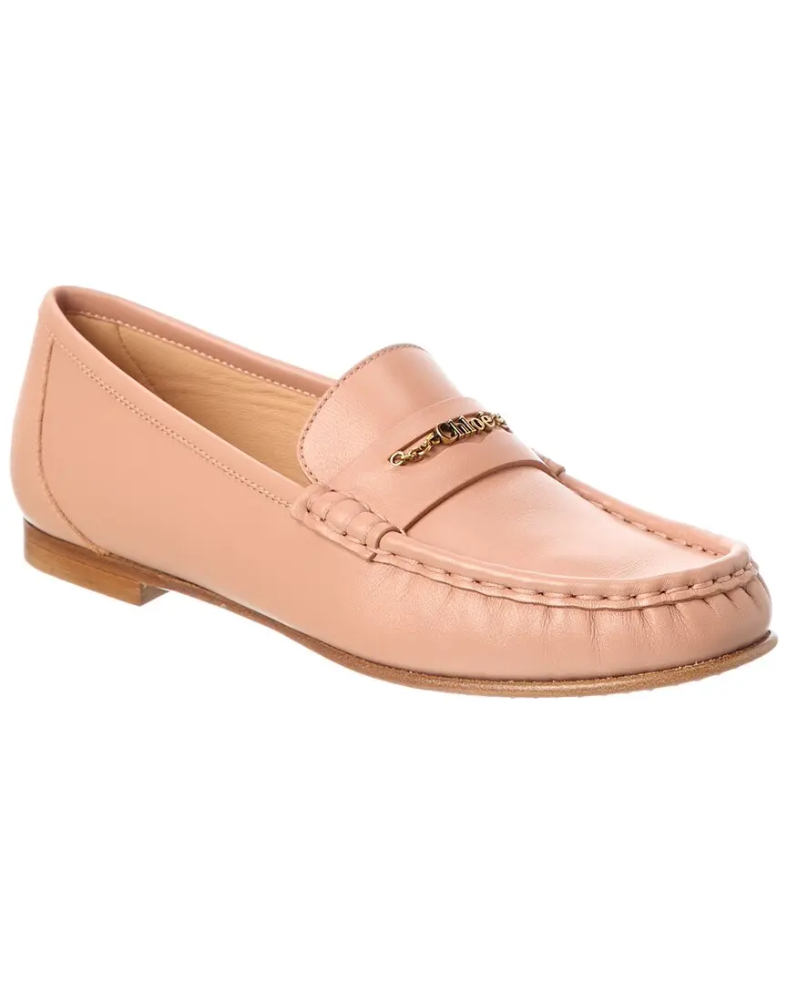 Chloé Logo Leather Loafer