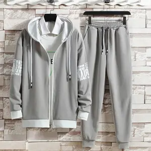 Autumn Sweater Suit Men's Korean-Style Trendy Loose Casual Jacket Men's Ankle-Tied Sports Long Pants Men's Two-Piece Suit