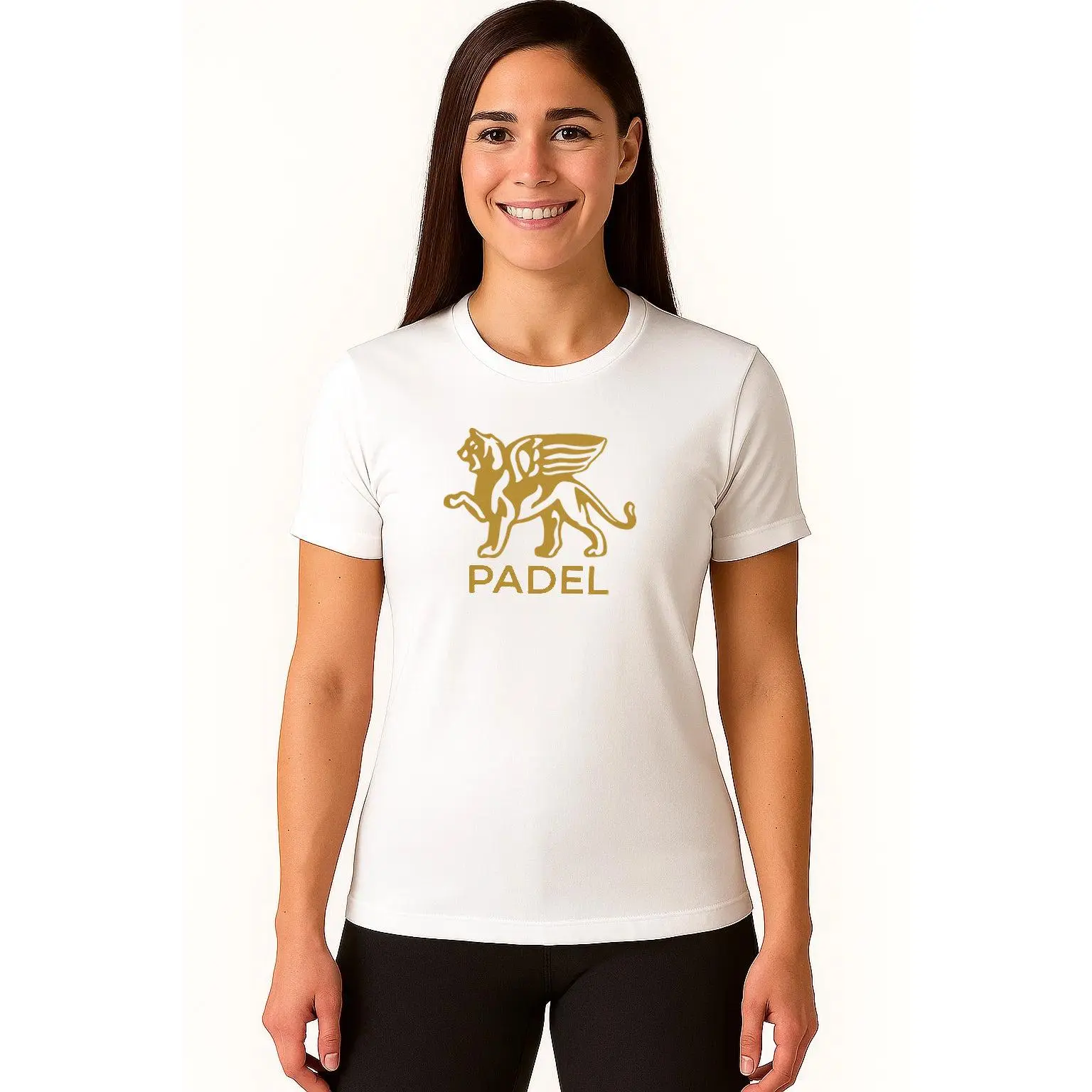 Women Gold Lion Pro Padel Tee