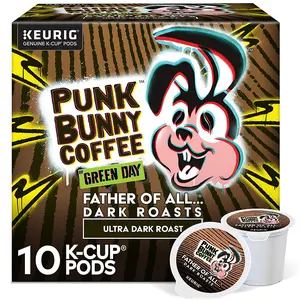 Punk Bunny Coffee Father of All Dark Roasts Coffee - Extra Dark Roast Coffee - Keurig K-Cup Pods