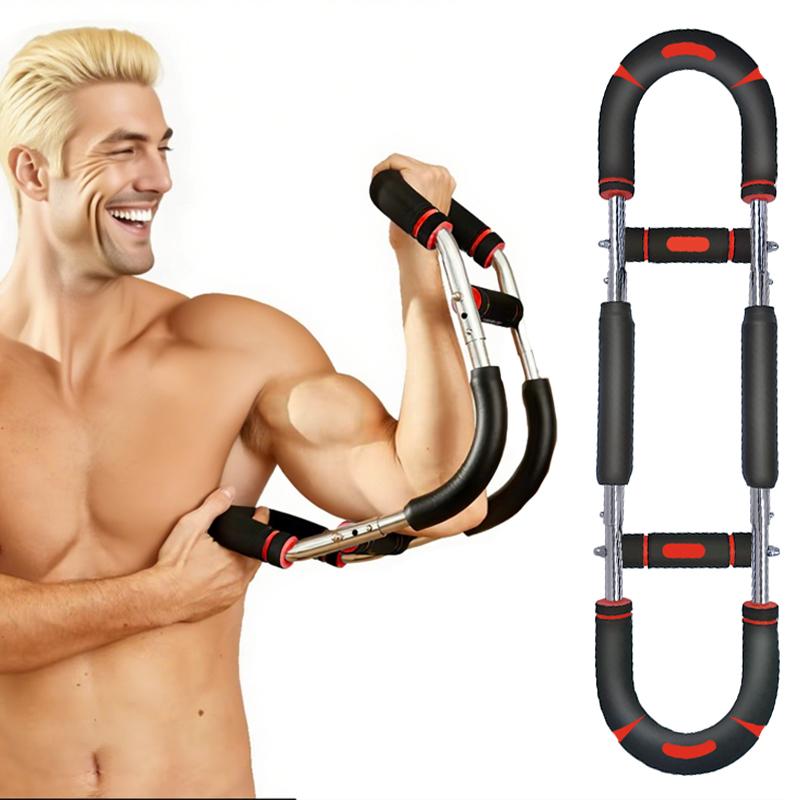 OVER SELF Twister Arm Trainer Twister Exerciser Chest press 45-90lb Adjustable Strengthen Arm and Shoulder Muscle Training Men's Fitness Trainer Detachable Portable Gym equipment for Home Workout Equipment
