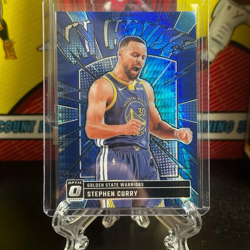 2024-25 Donruss Optic #17 Stephen Curry MY HOUSE! Hyper Blue Prizm #’d /175